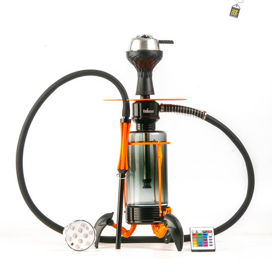 Crab X-Function Hookah with LED Light - Orange