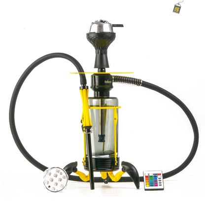 Crab X-Function Hookah with LED Light - Yellow