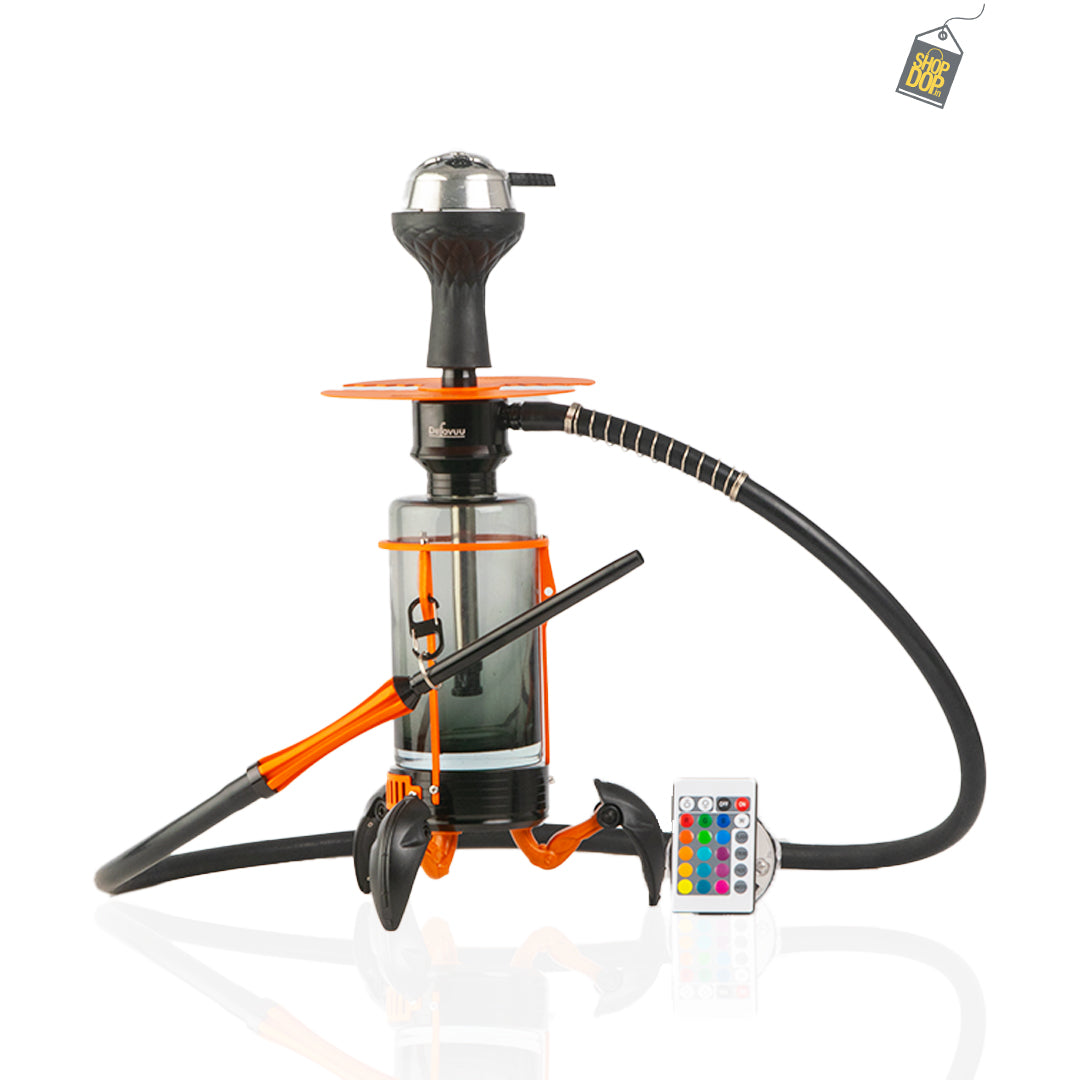 Crab X-Function Hookah with LED Light - Orange