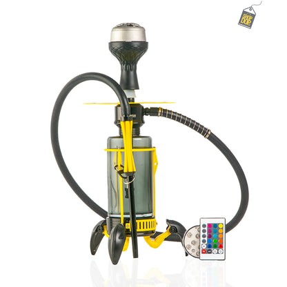 Crab X-Function Hookah with LED Light - Yellow