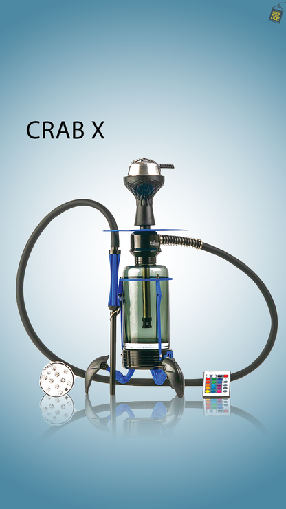 Crab X-Function Hookah with LED Light - Blue