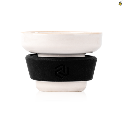 Dot Single Hole Ceramic Hookah Phunnel Bowl - Black