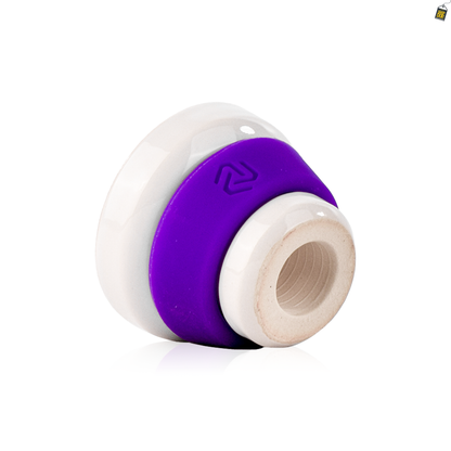 Dot Single Hole Ceramic Hookah Phunnel Bowl - Purple