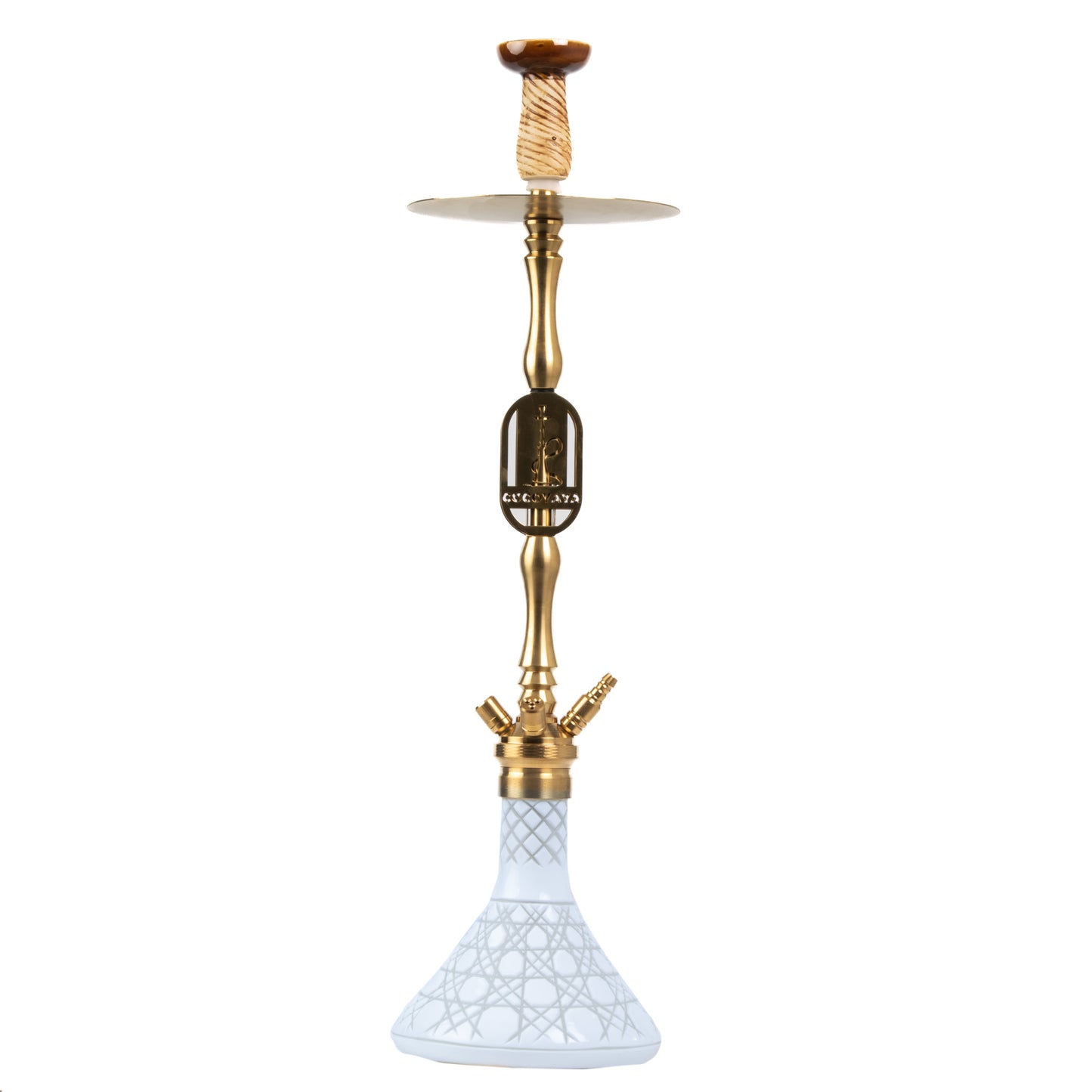 COCOYAYA Melrose Hookah - Golden / White Base