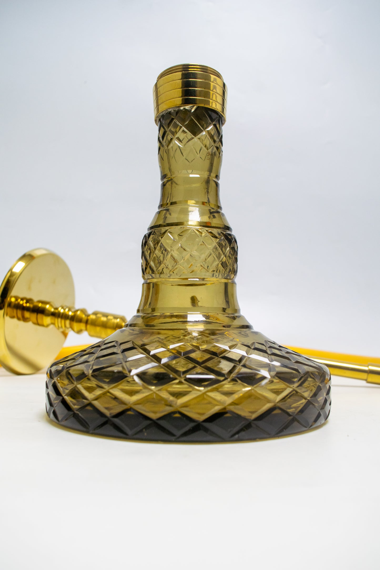 Persian Carafe Hookah with Bag - Gold Stem / Grey Base