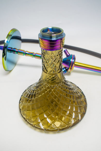 Fighter Hookah L5 - Rainbow Stem / Grey Base