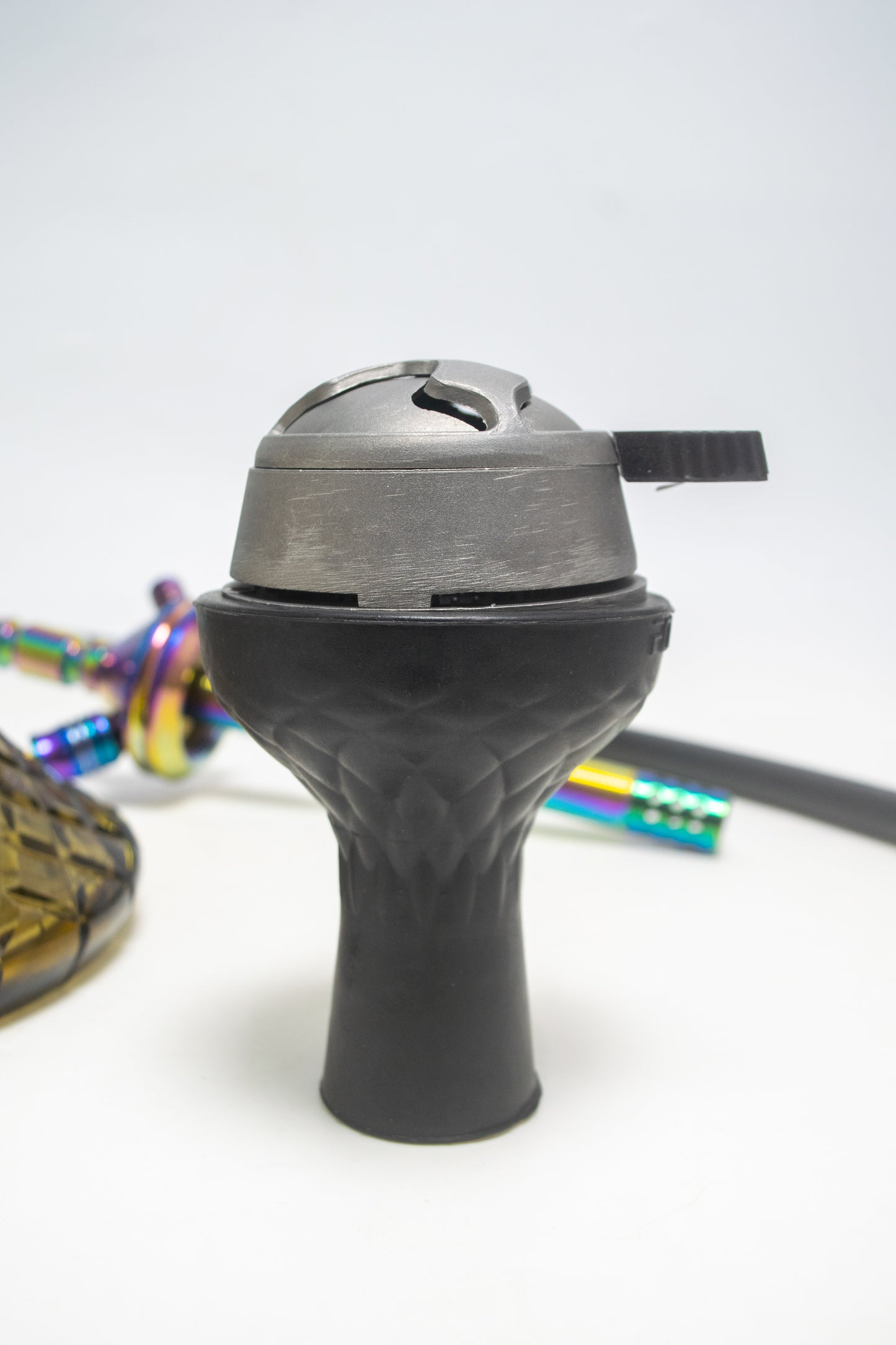 Fighter Hookah L5 - Rainbow Stem / Grey Base