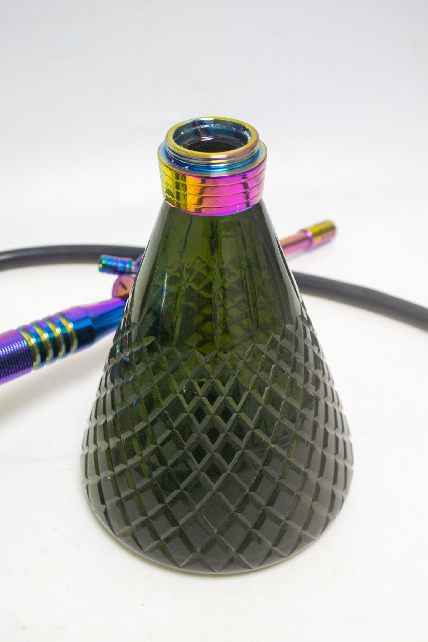 Pablo L2 Hookah with Bag - Green Base / Rainbow Stem