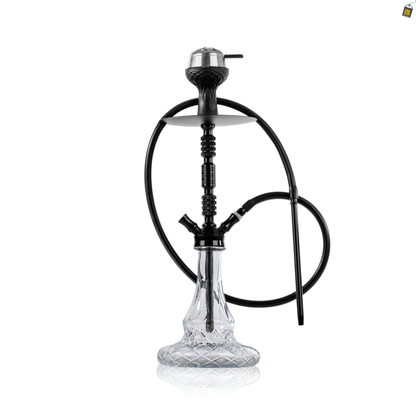 Duo Trister Dual Pipe Hookah - Black