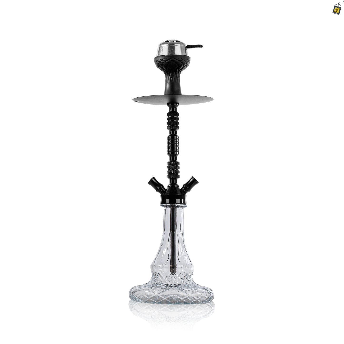 Duo Trister Dual Pipe Hookah - Black