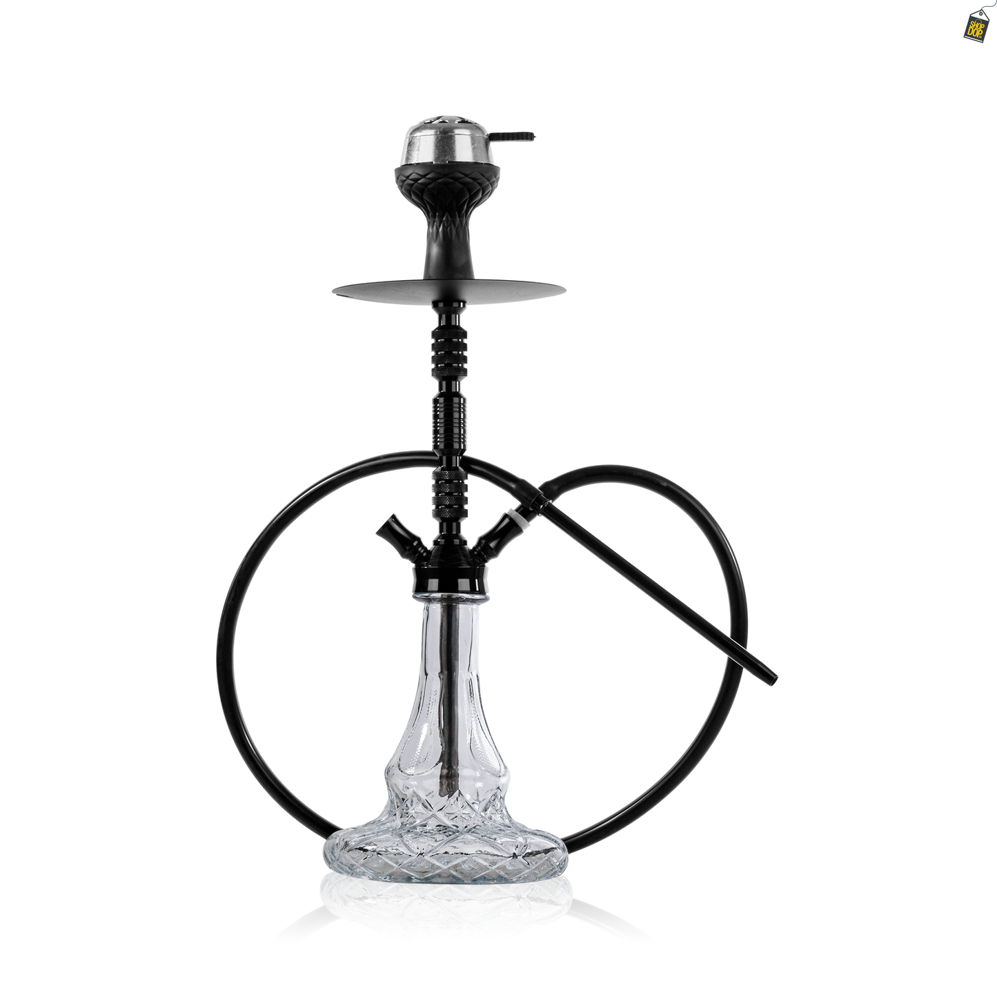 Duo Trister Dual Pipe Hookah - Black