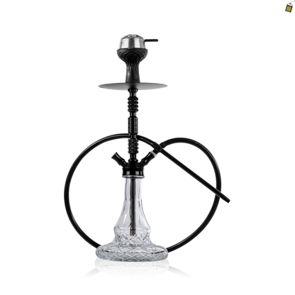 Duo Trister Dual Pipe Hookah - Black