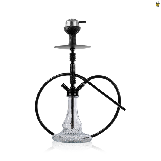 Duo Trister Dual Pipe Hookah - Black