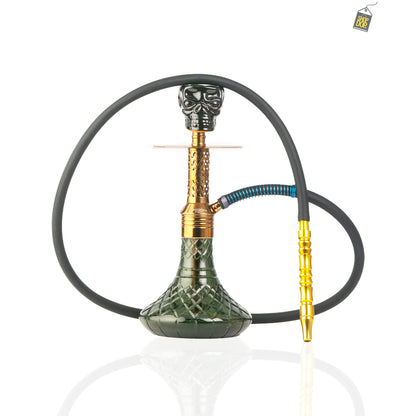 Dark Knight Hookah with Bag - Bronze Stem / Black Base