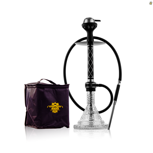 Dark Night Hookah with Bag - Black
