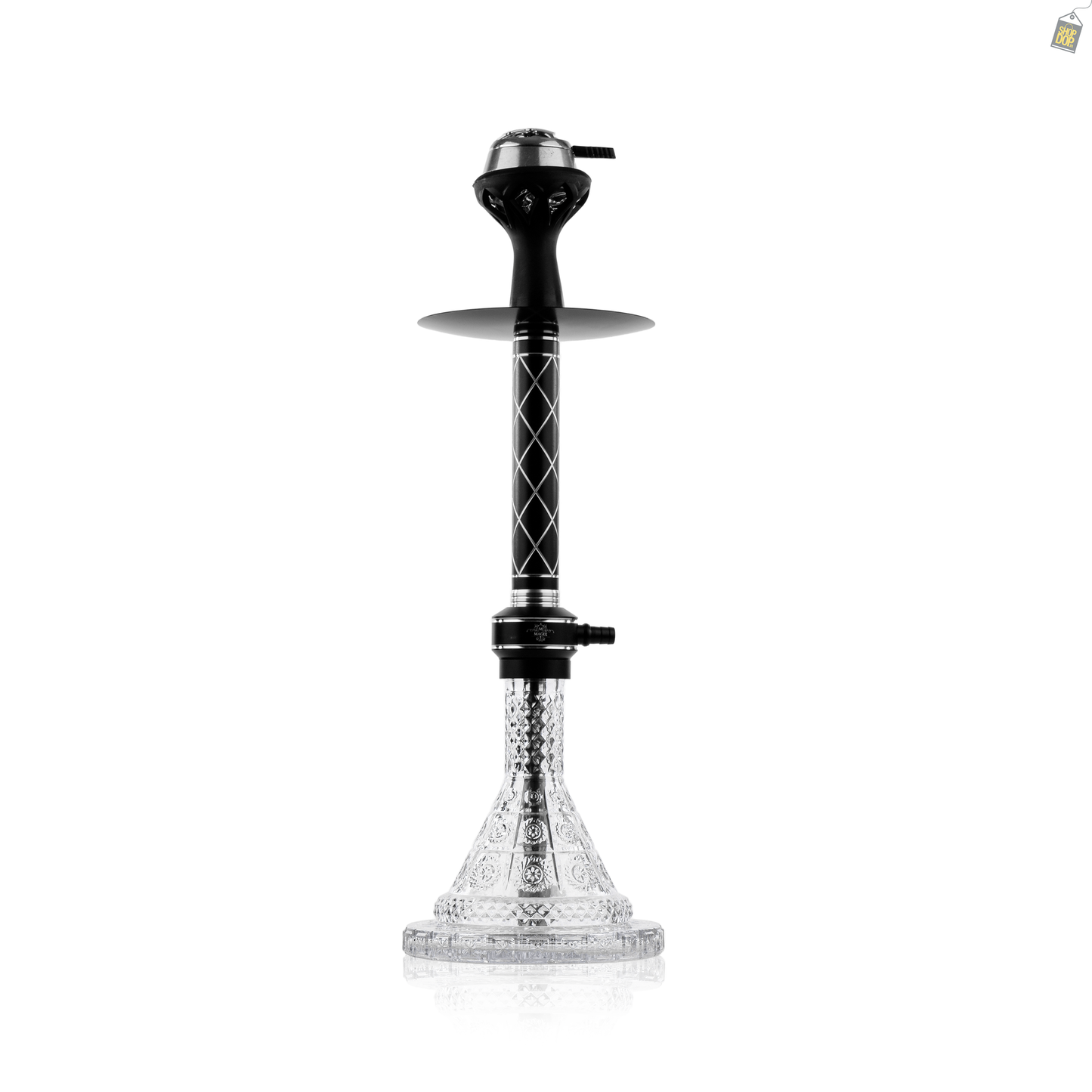 Dark Night Hookah with Bag - Black