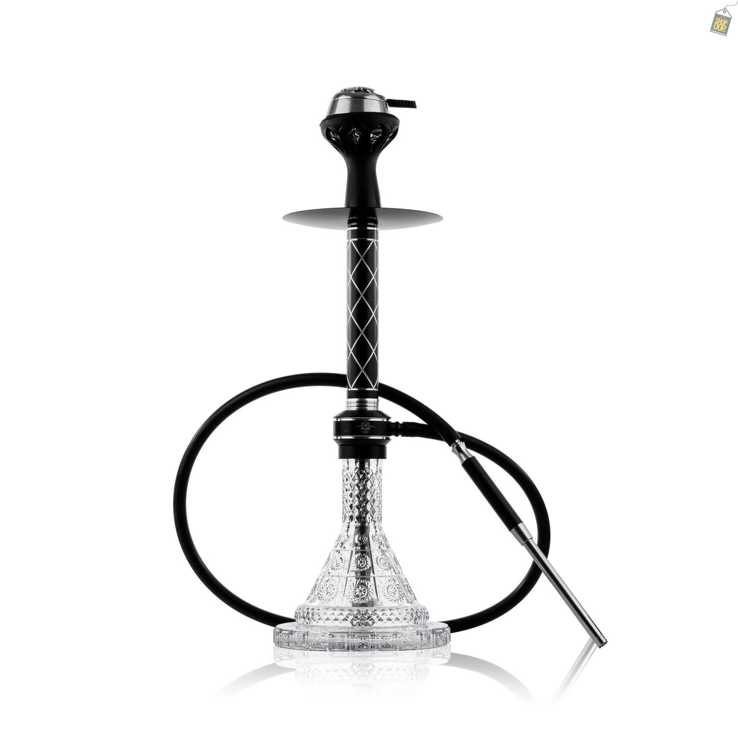 Dark Night Hookah with Bag - Black