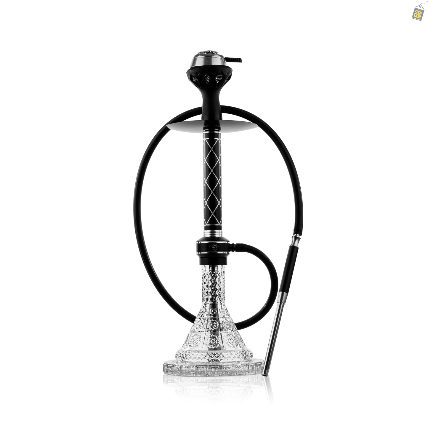 Dark Night Hookah with Bag - Black