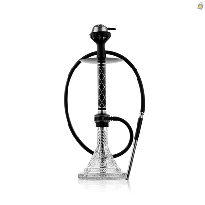 Dark Night Hookah with Bag - Black