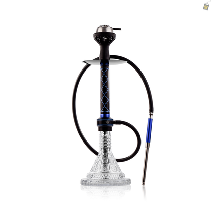 Dark Night Hookah with Bag - Blue