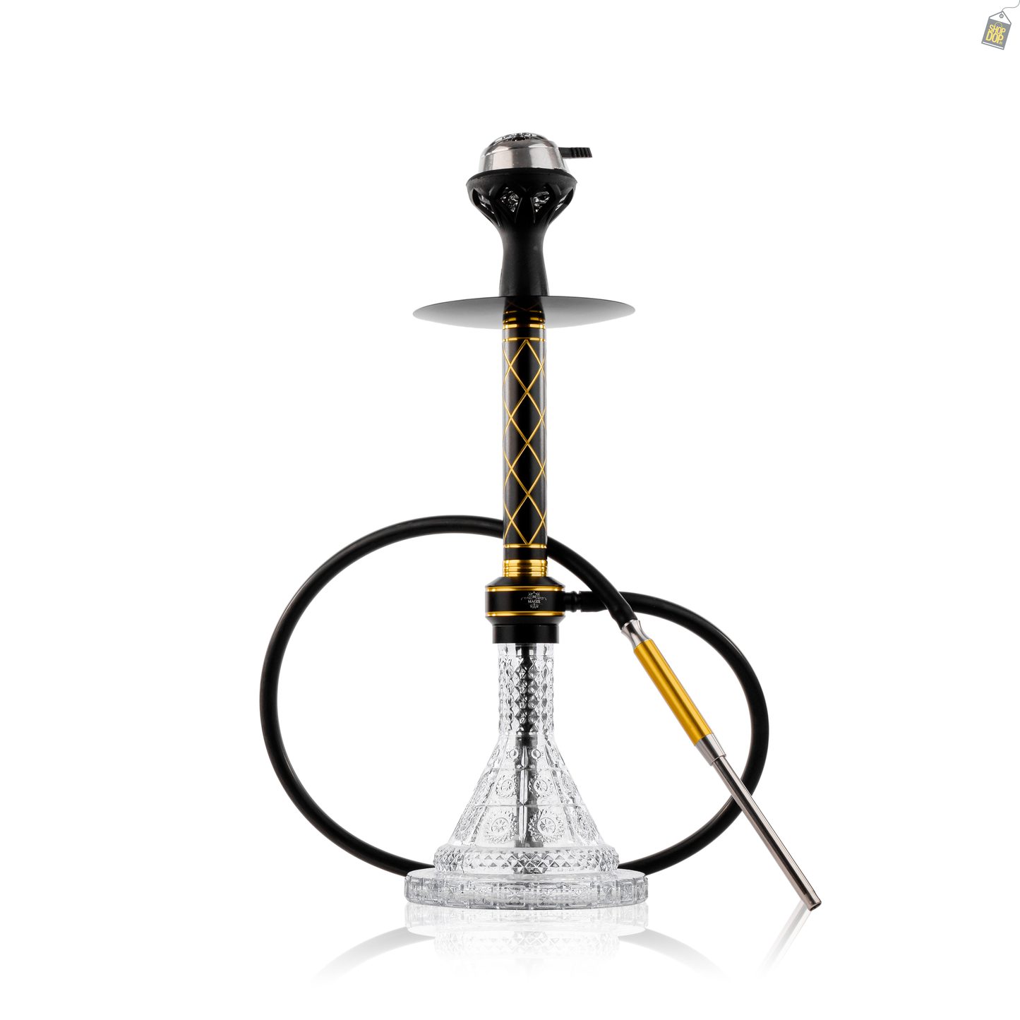 Dark Night Hookah with Bag - Gold
