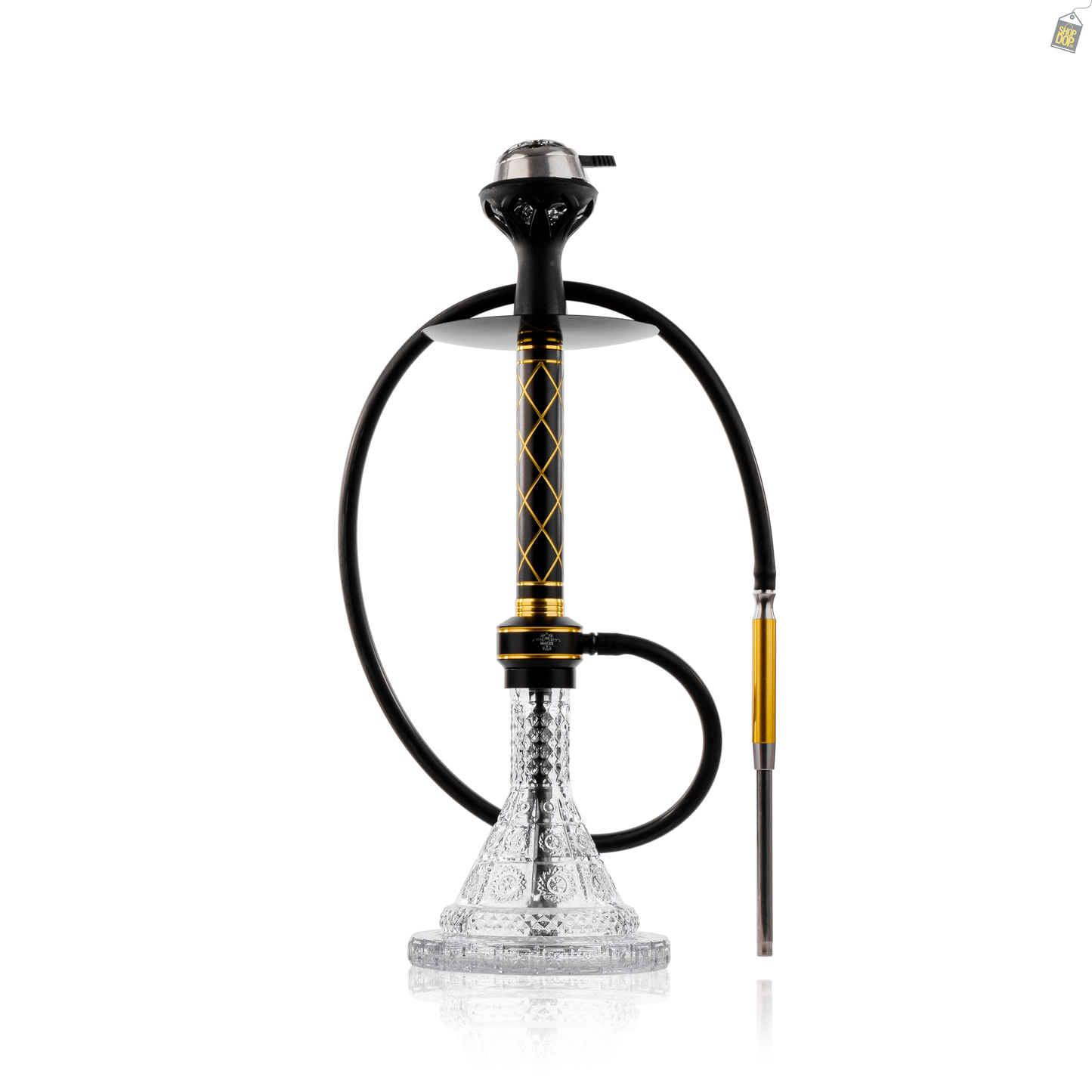 Dark Night Hookah with Bag - Gold