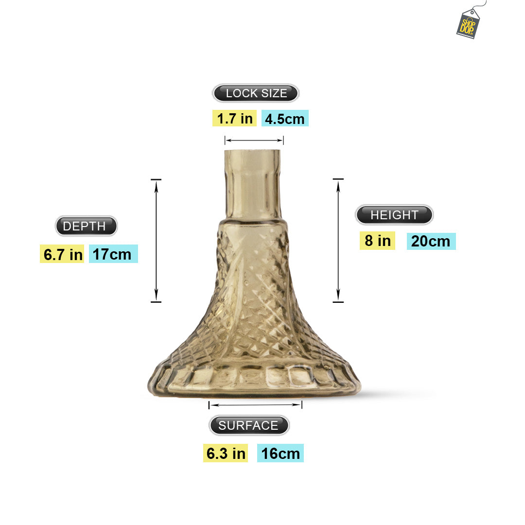 Dault Buy Dault Mini Hookah Grey Glass Replacement Base Only (Without Lock ...