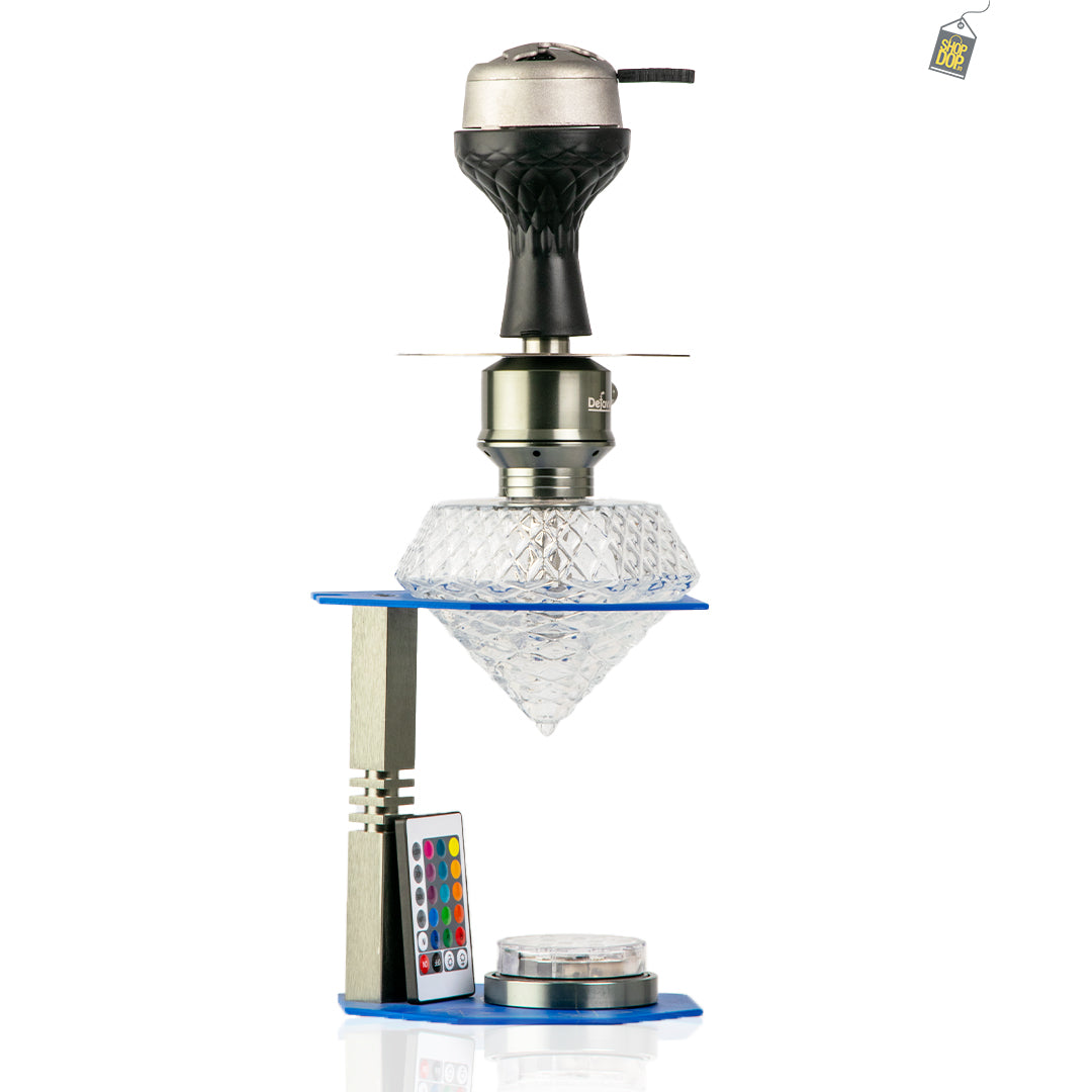 Diamond X Hookah with LED Light & Remote - Blue