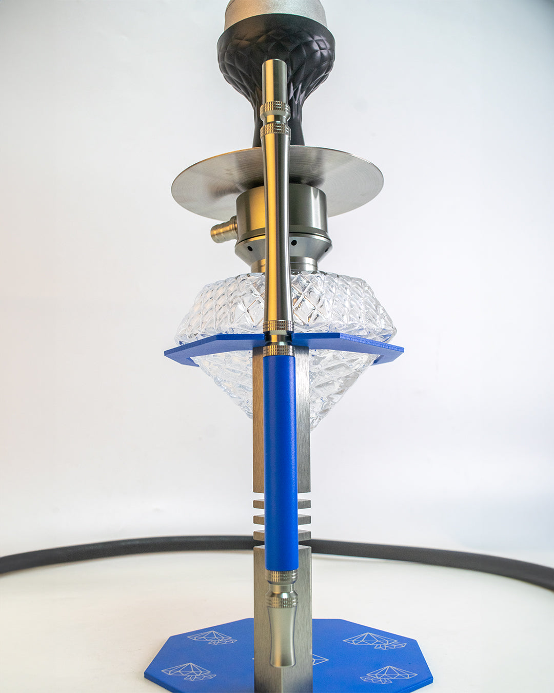 Diamond X Hookah with LED Light & Remote - Blue