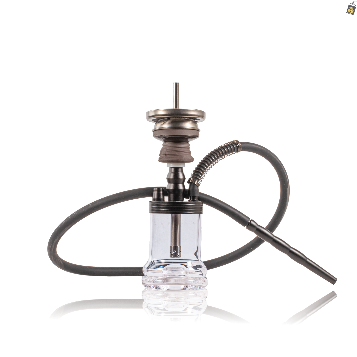 Dilaw Shot Hookah with Bag - Black (Small LED)