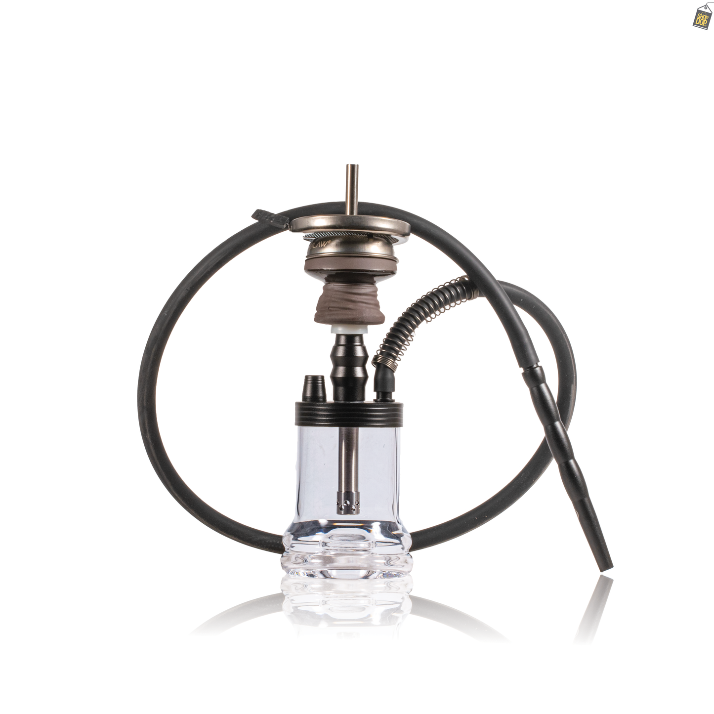 Dilaw Shot Hookah with Bag - Black (Small LED)