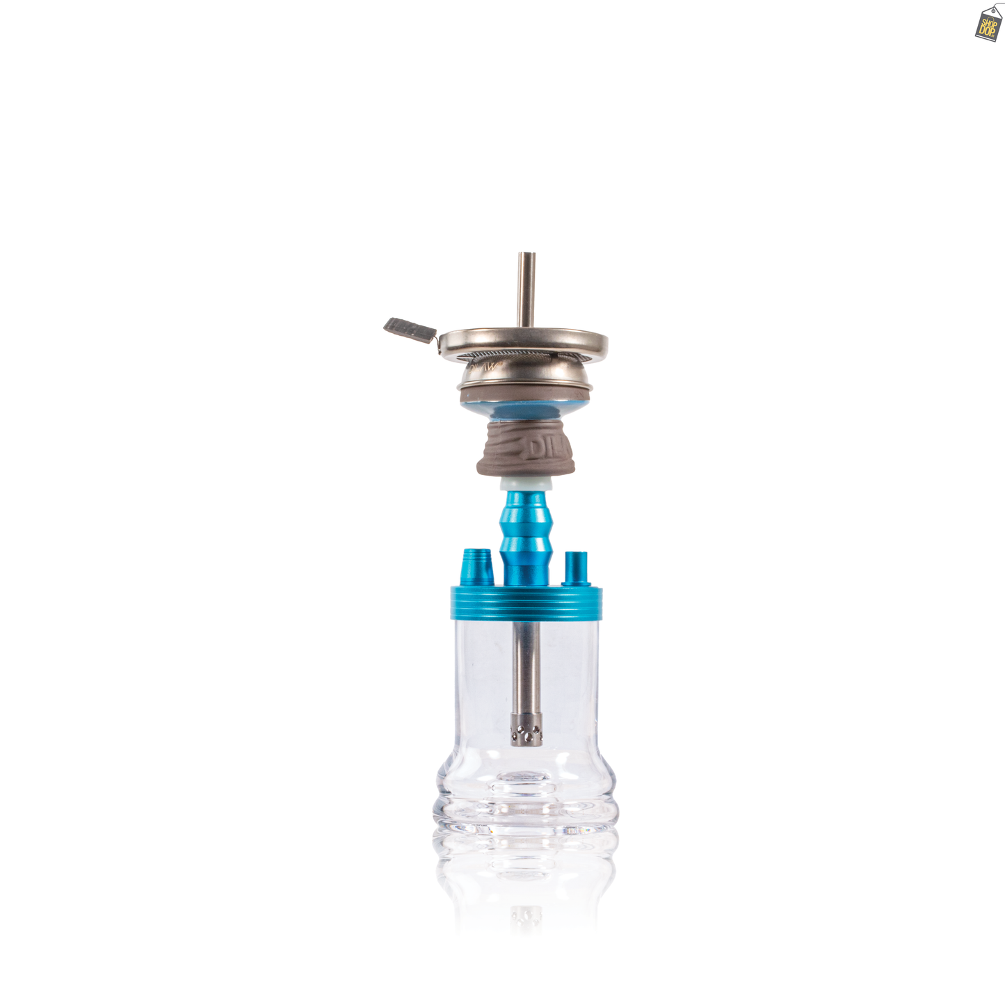 Dilaw Shot Hookah with Bag - Blue (Small LED)