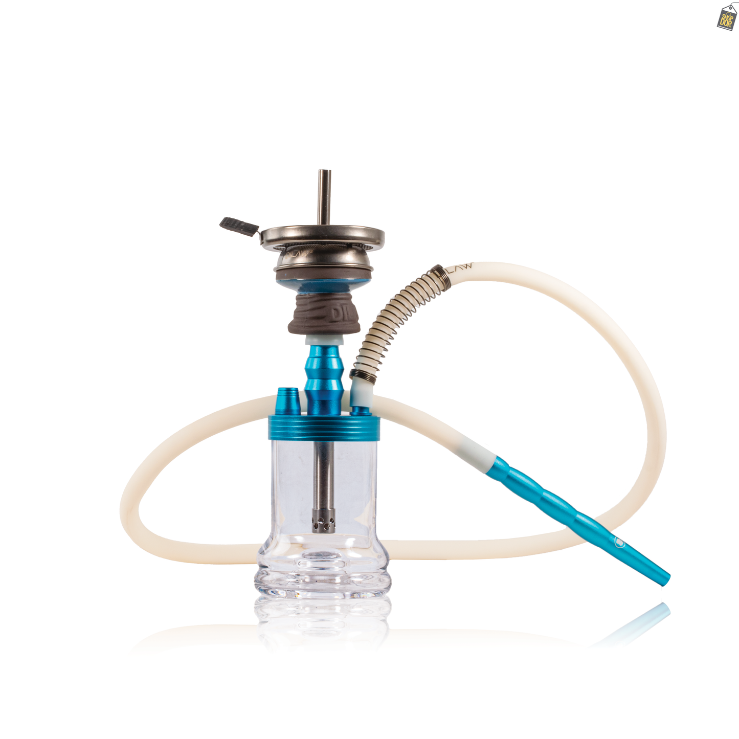 Dilaw Shot Hookah with Bag - Blue (Small LED)