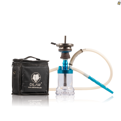 Dilaw Shot Hookah with Bag - Blue (Small LED)