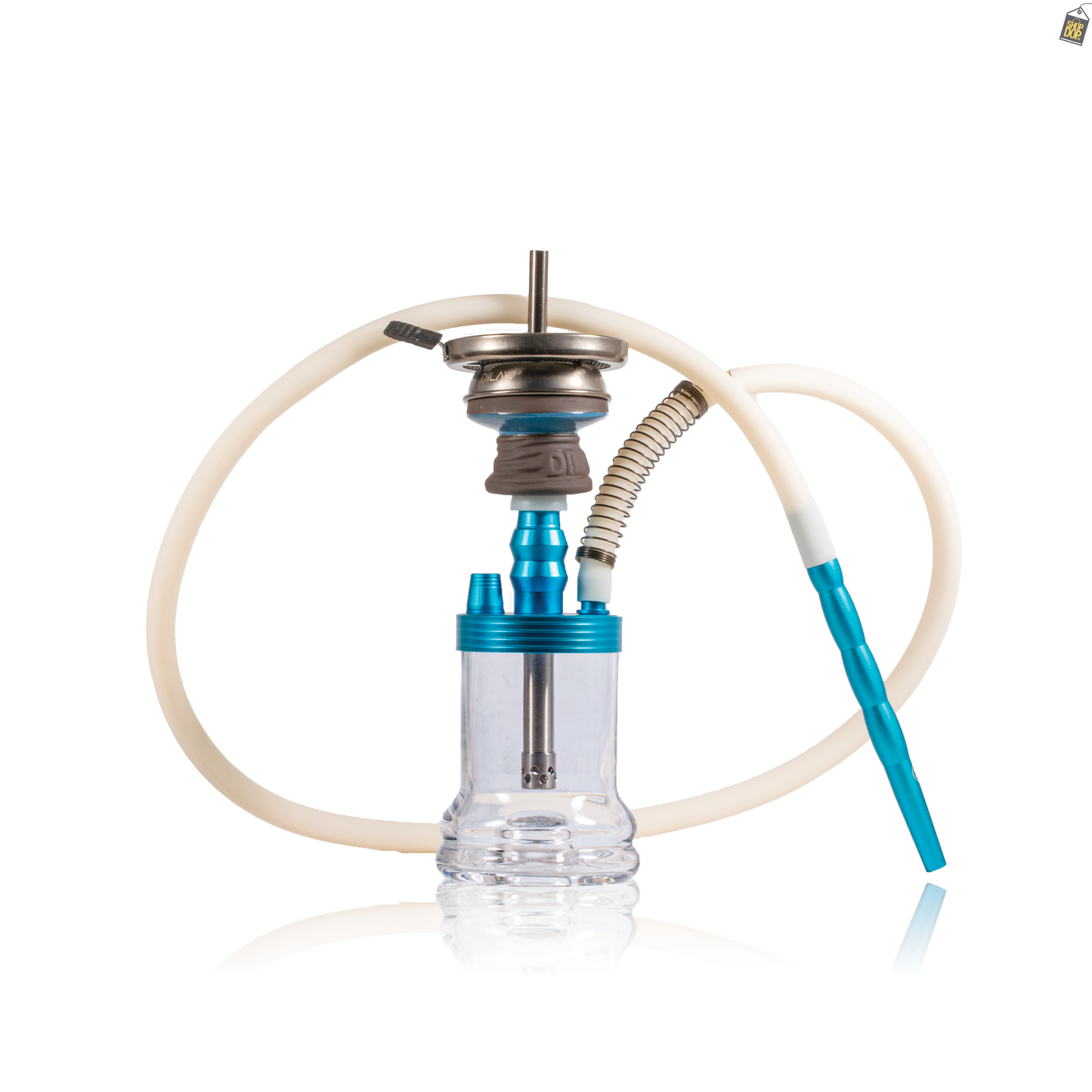 Dilaw Shot Hookah with Bag - Blue (Small LED)