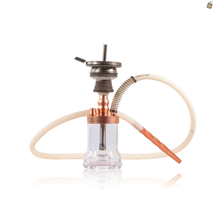 Dilaw Shot Hookah with Bag - Rose Gold (Small LED)