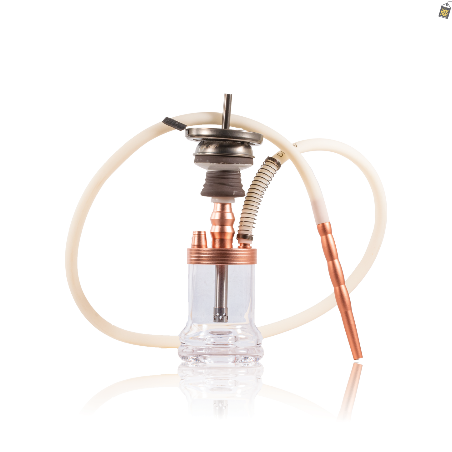 Dilaw Shot Hookah with Bag - Rose Gold (Small LED)