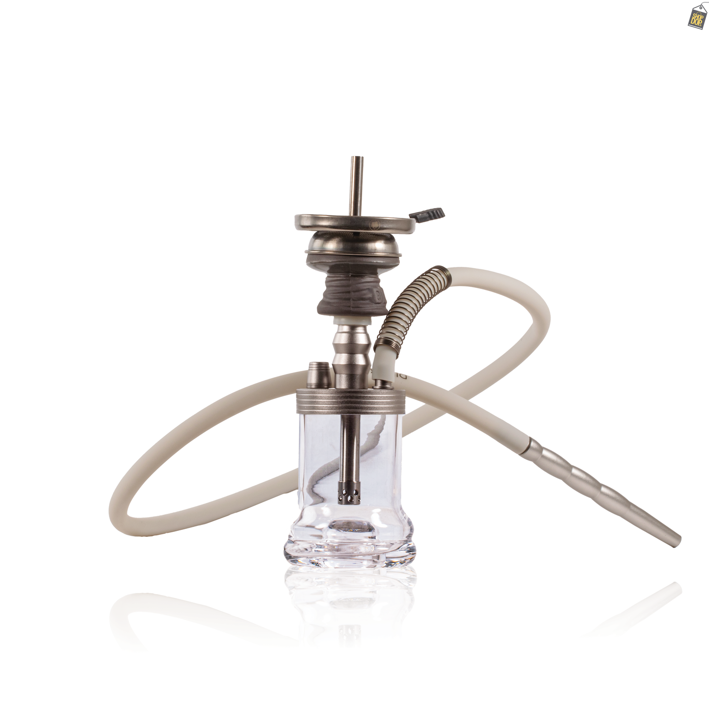 Dilaw Shot Hookah with Bag - Silver (Small LED)