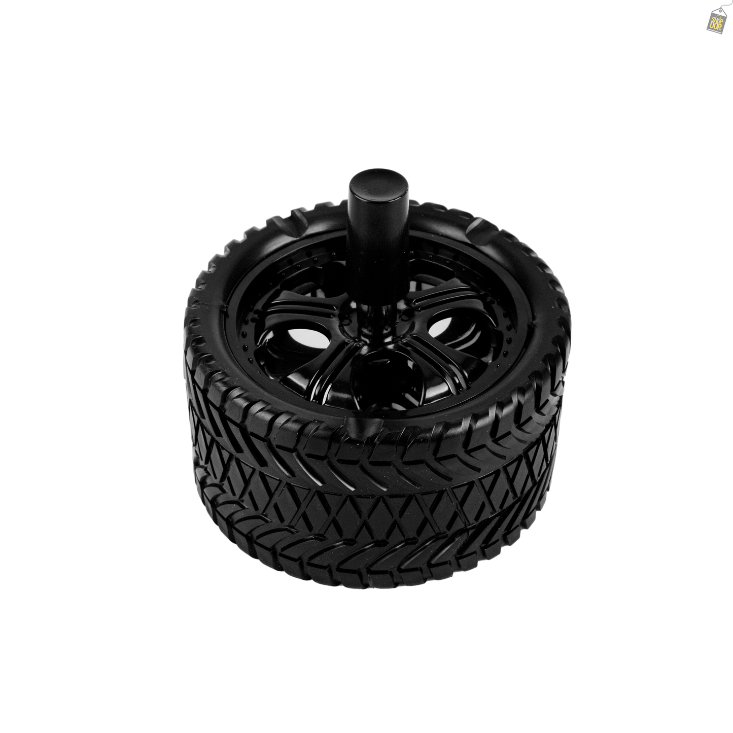 Double Tyre Ashtray - Black