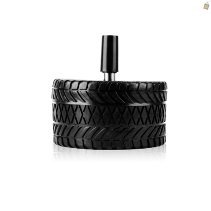 Double Tyre Ashtray - Black