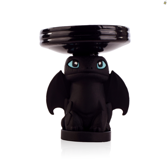 Dragon Ceramic Hookah Bowl - Black