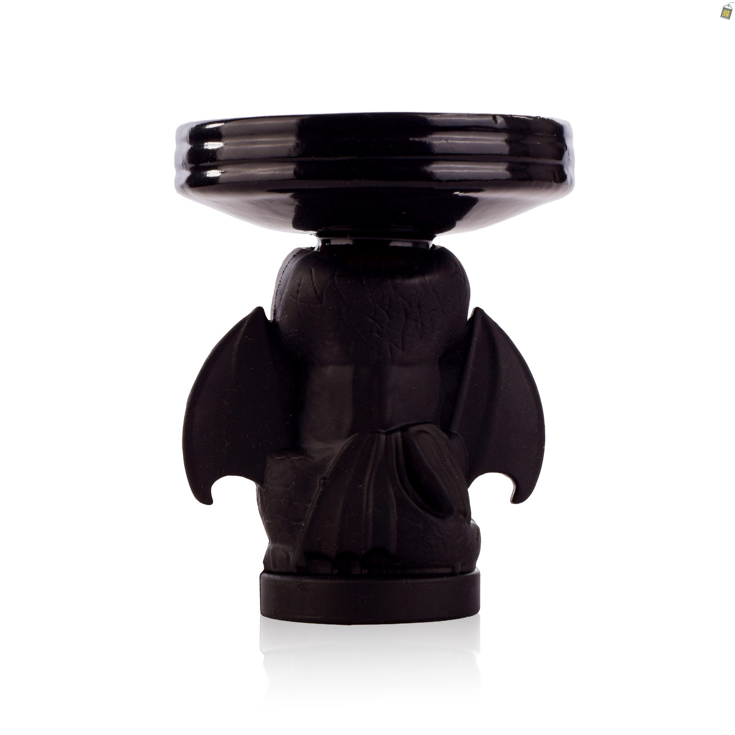 Dragon Ceramic Hookah Bowl - Black