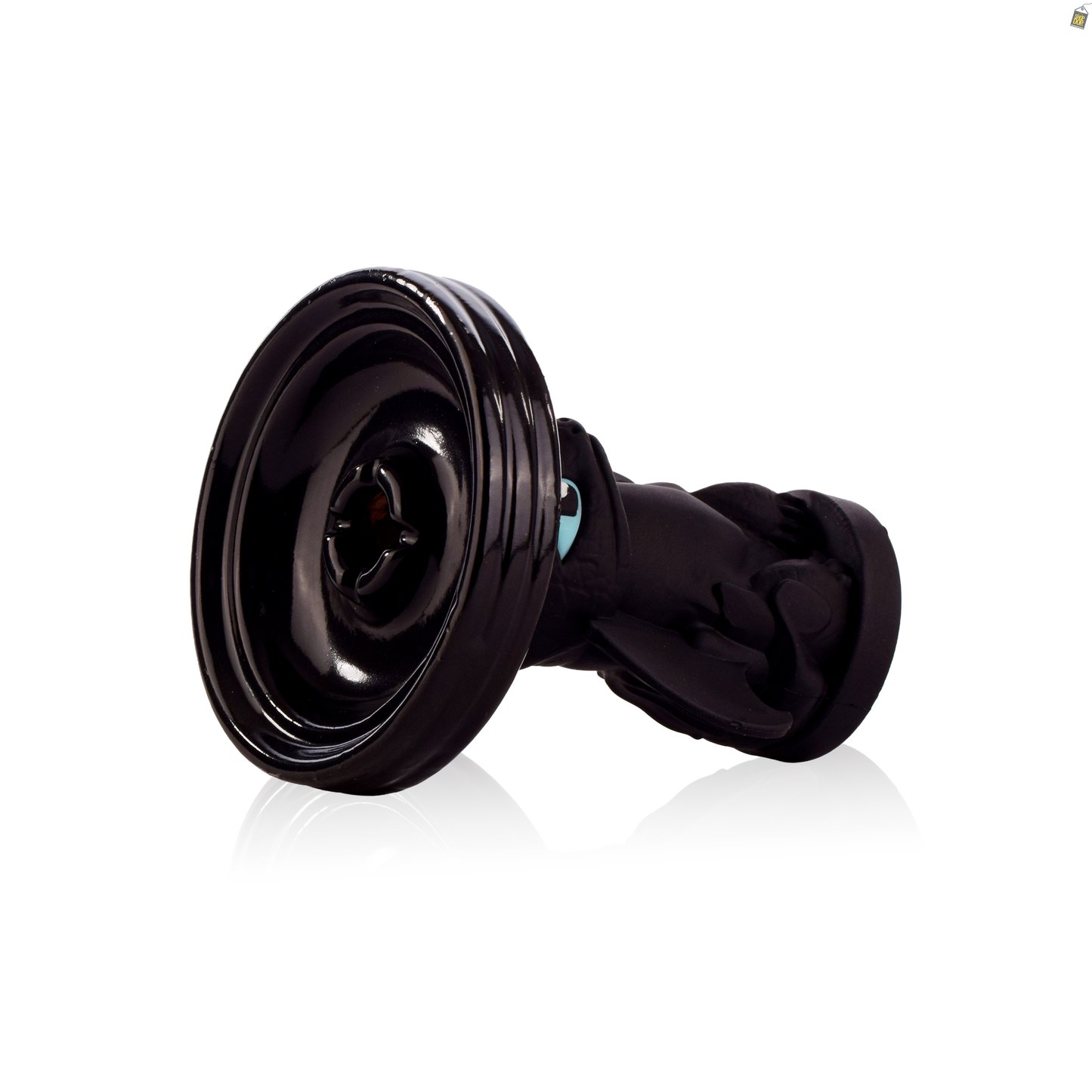 Dragon Ceramic Hookah Bowl - Black