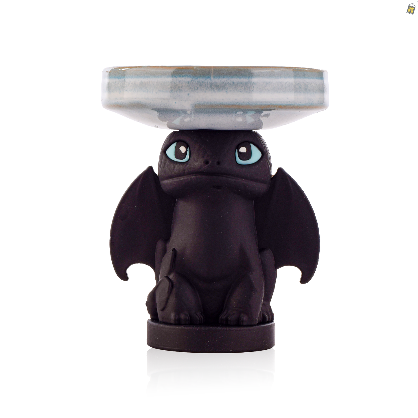 Dragon Ceramic Hookah Bowl - Sky Blue