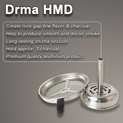 Drma HMD for Hookah - Aluminum Device for Chillum (Silver)