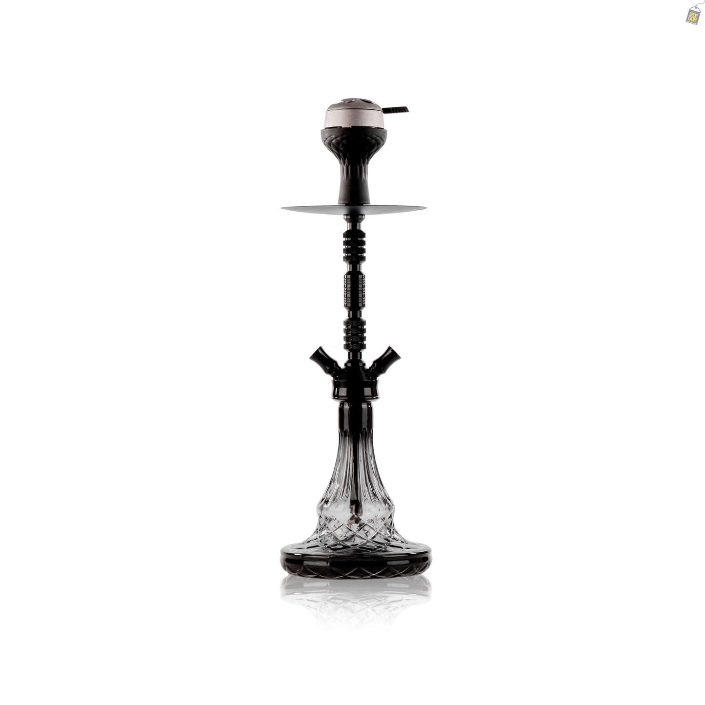 Duo Trister Dual Pipe Hookah - Black