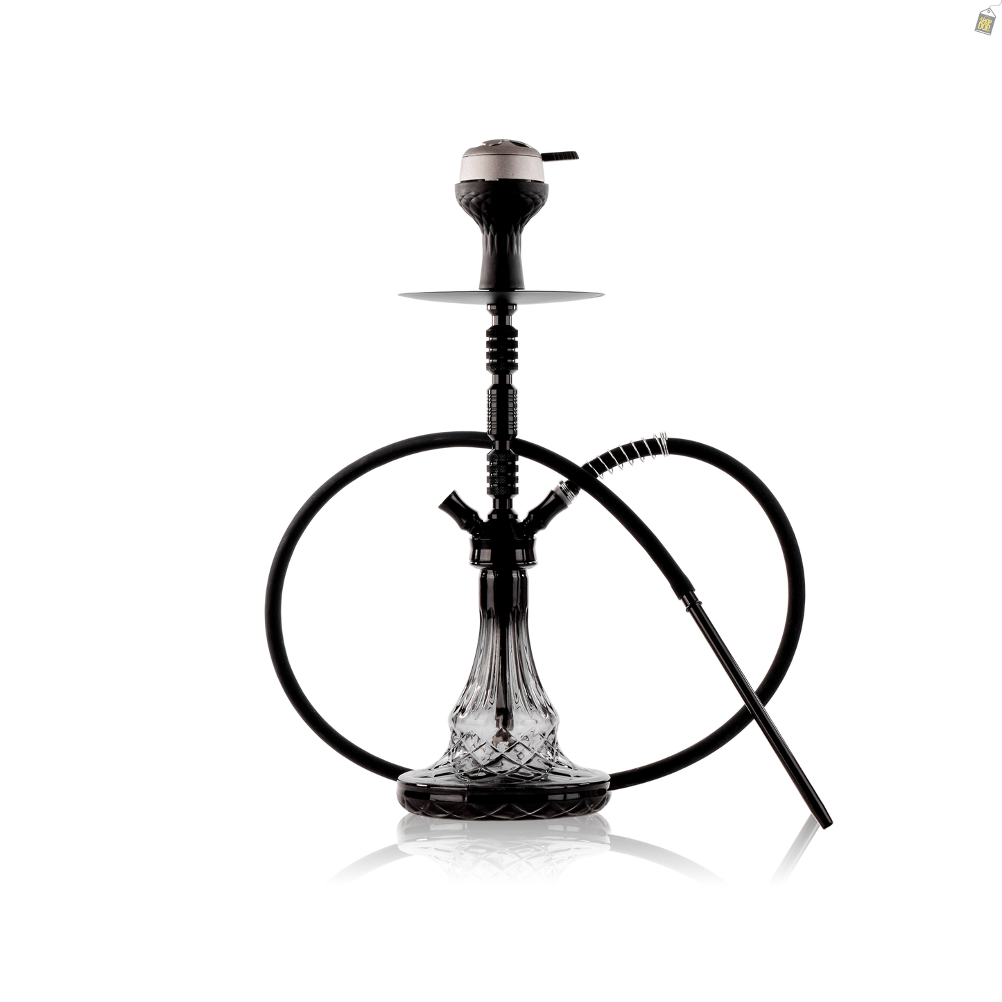 Duo Trister Dual Pipe Hookah - Black
