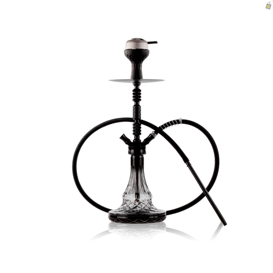 Duo Trister Dual Pipe Hookah - Black