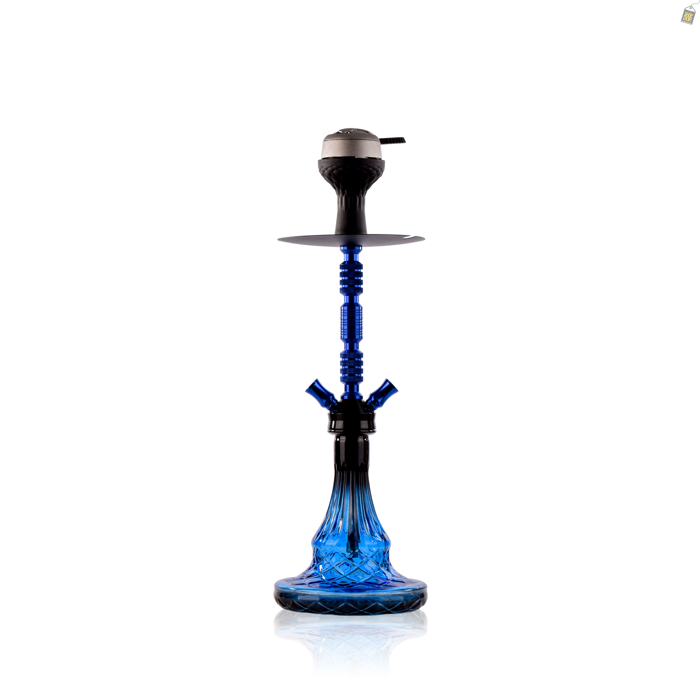 Duo Trister Dual Pipe Hookah - Blue