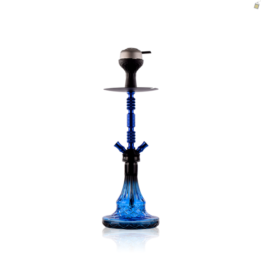Duo Trister Dual Pipe Hookah - Blue